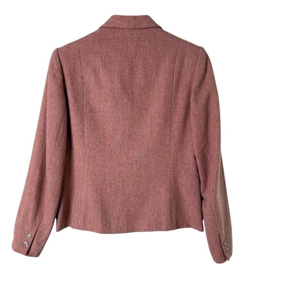 Austin Hill Vintage Dusty Rose Wool Blazer Jacket‎ One Button Mauve, Size Small - Picture 8 of 11